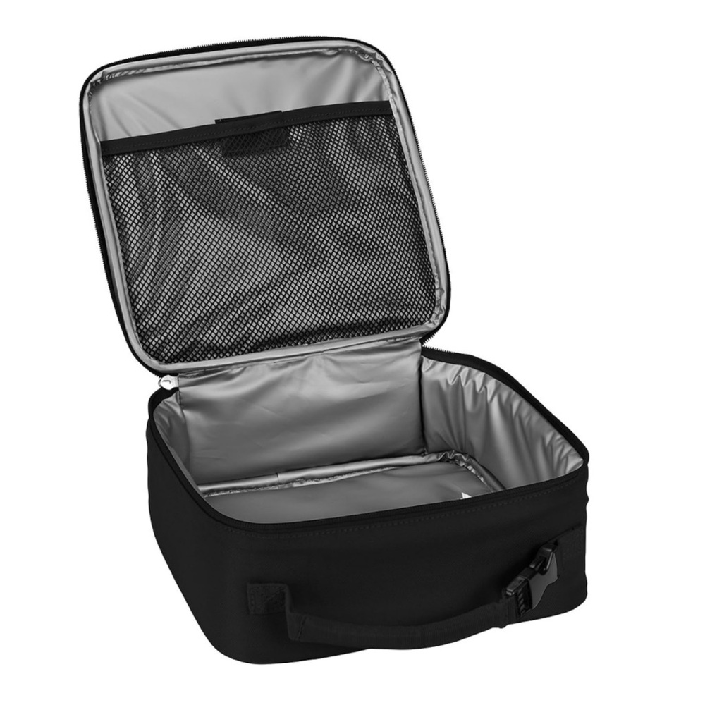 LEGO Black Lunch Bag, Durable Insulated with Mesh Pouch and Zip Compartment - Picture 5 of 5
